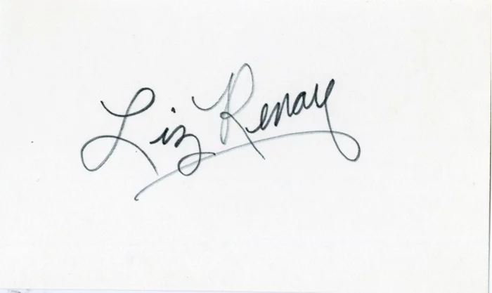 Liz Renay autograph