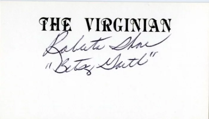 Roberta Shore autograph