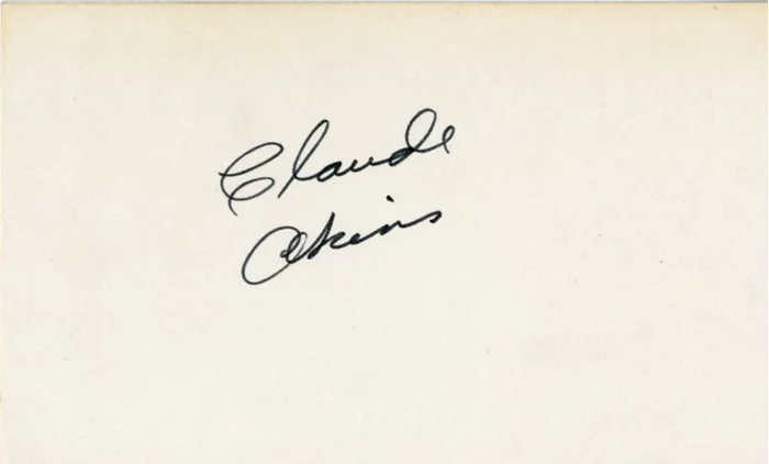 Claude Akins autograph