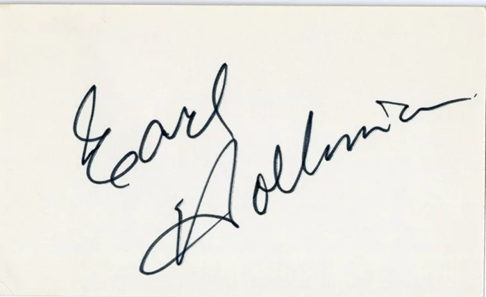 Earl Holliman autograph