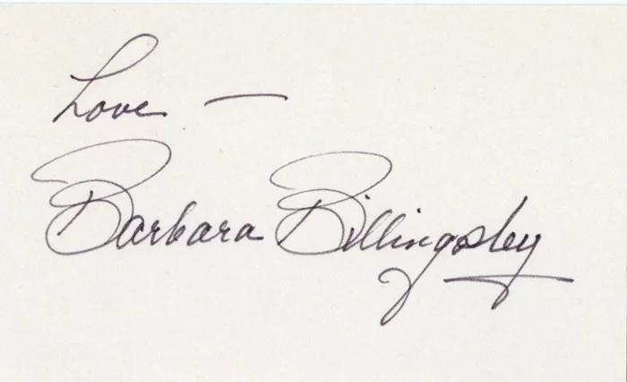 Barbara Billingsley autograph