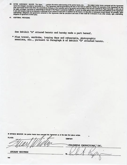 Stuart Whitman autograph