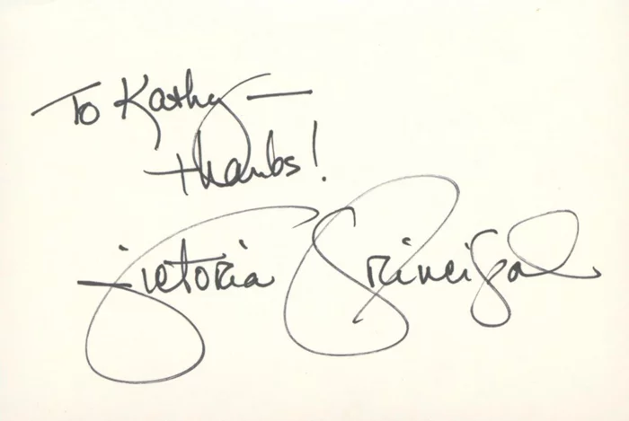 Victoria Principal autograph