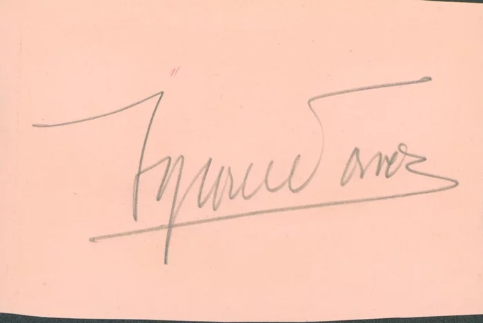 Tyrone Power autograph