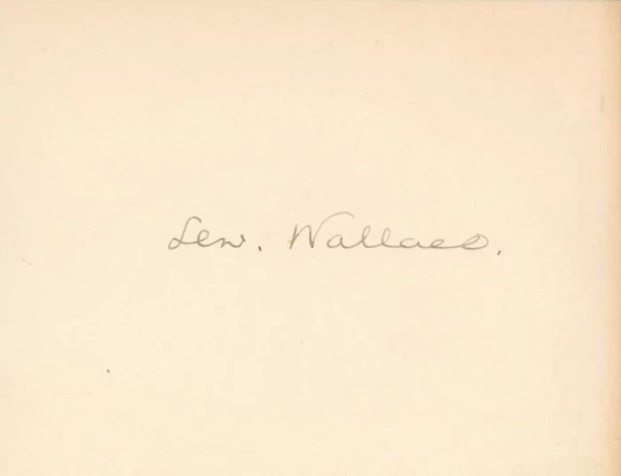 Lew Wallace autograph