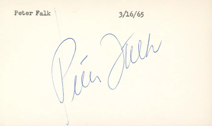Peter Falk autograph