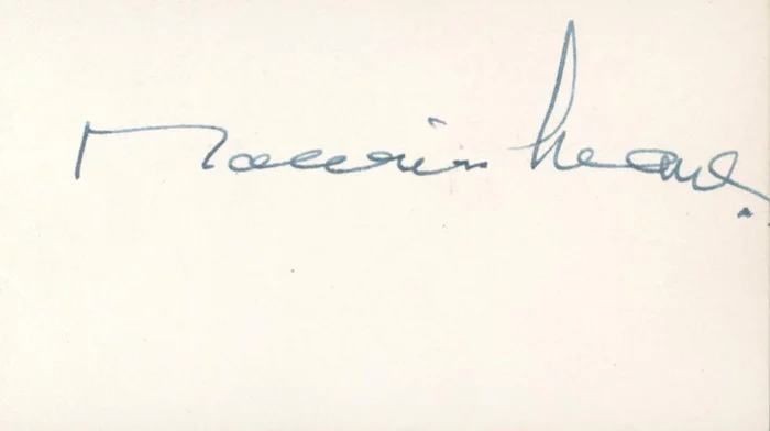 Maurice Evans autograph
