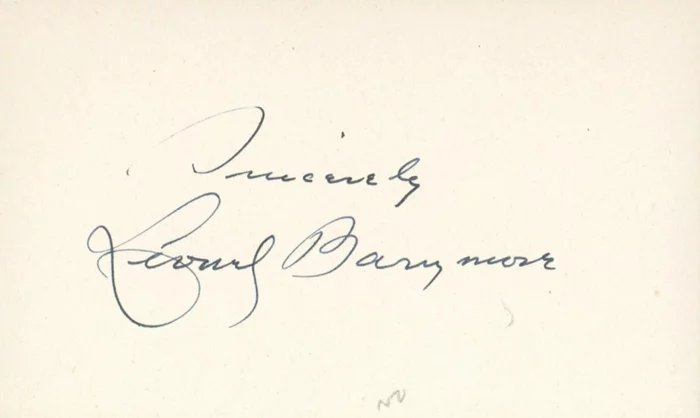 Lionel Barrymore autograph