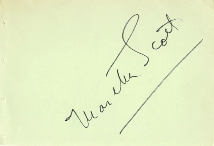 Martha Scott autograph
