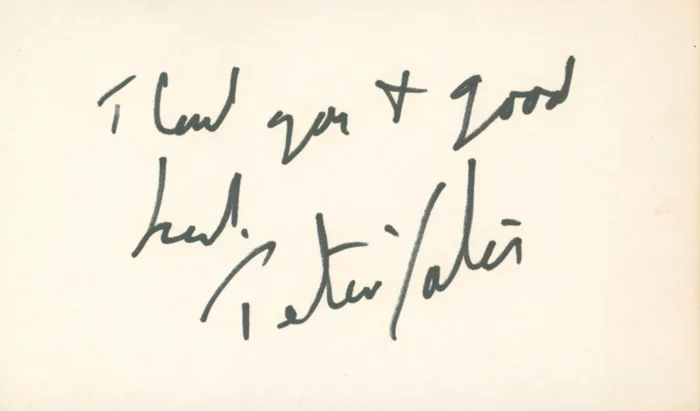 Peter Yates autograph
