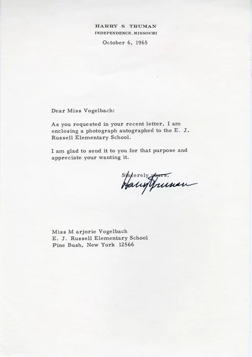 Harry Truman autograph
