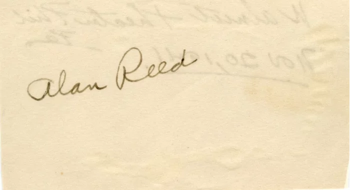 Alan Reed autograph