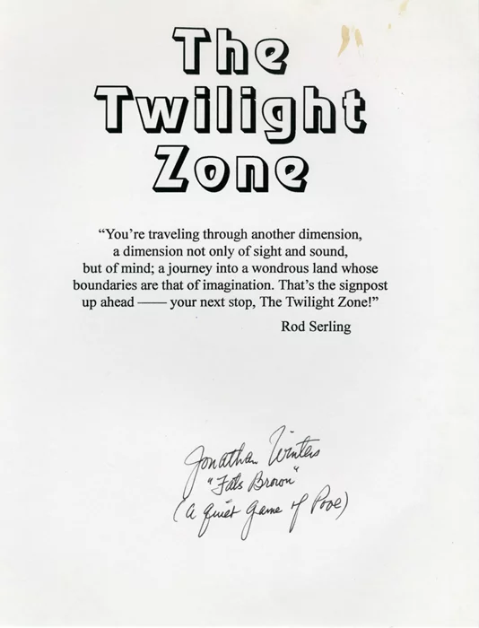 Jonathan Winters autograph