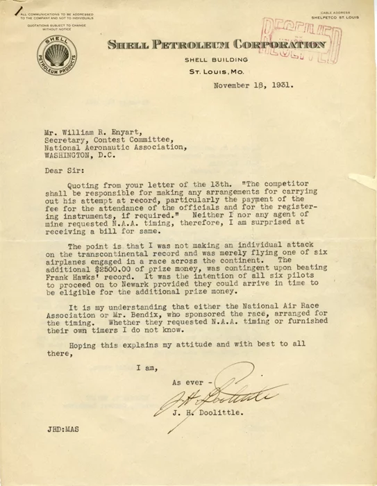 Jimmy Doolittle autograph