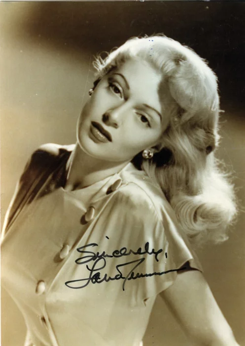 Lana Turner autograph