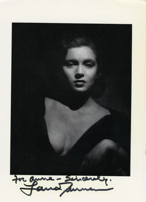 Lana Turner autograph