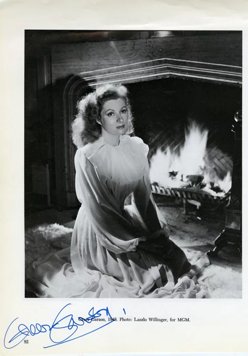 Greer Garson autograph