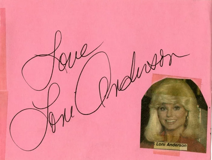 Loni Anderson autograph