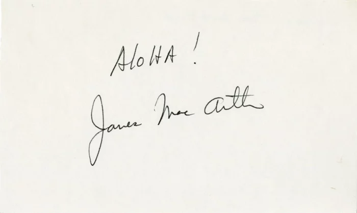 James MacArthur autograph