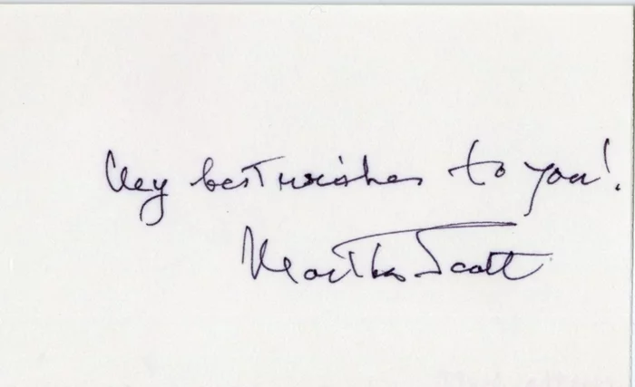 Martha Scott autograph