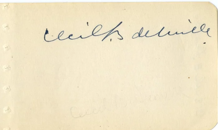 Cecil B. DeMille autograph