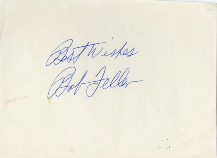 Bob Feller autograph