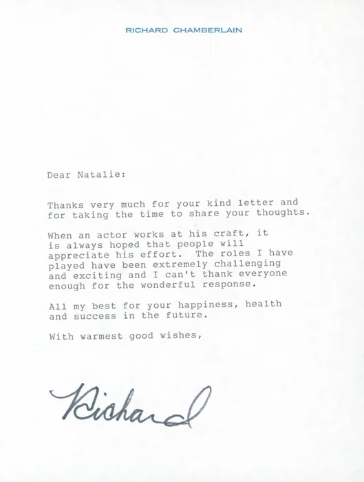 Richard Chamberlain autograph