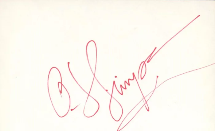 O. J. Simpson autograph