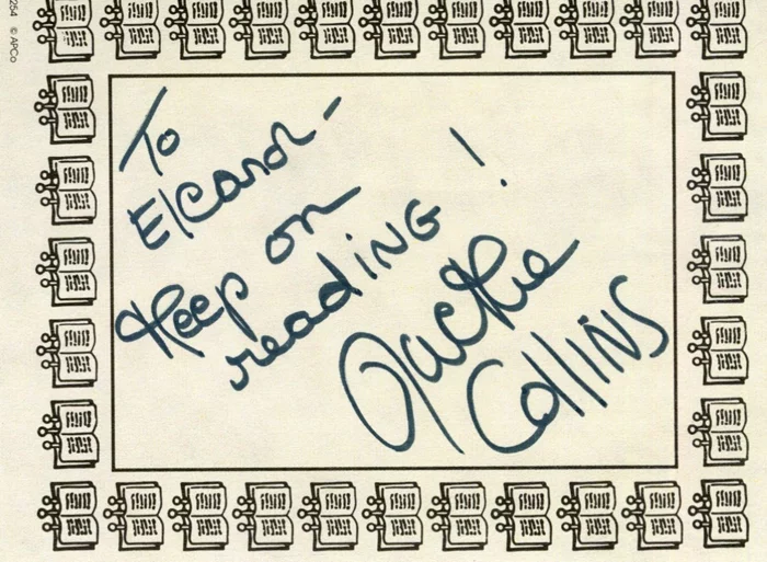 Jackie Collins autograph