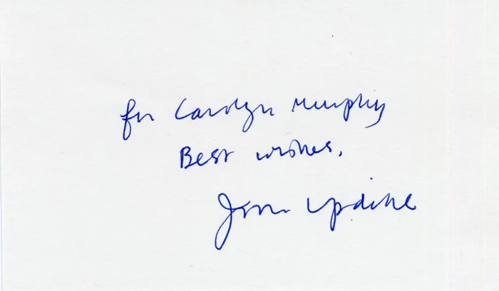 John Updike autograph