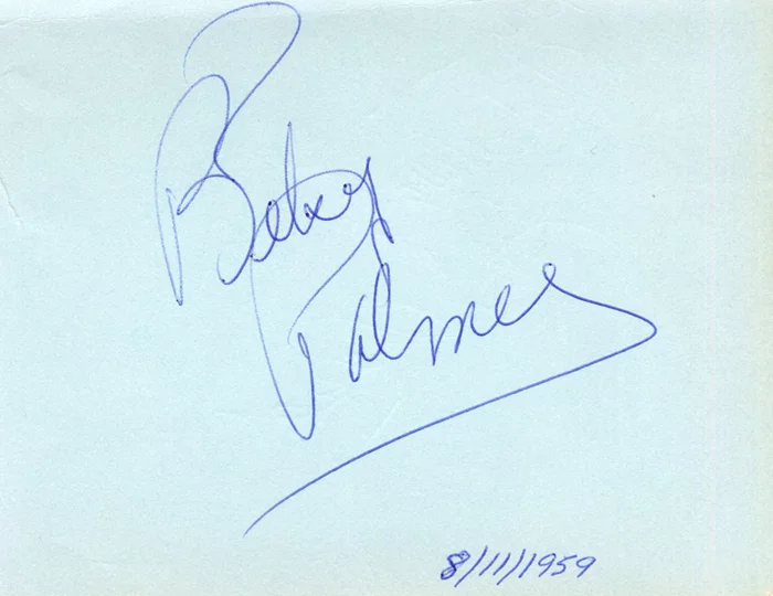 Betsy Palmer autograph