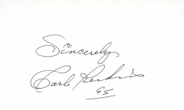 Carl Perkins autograph