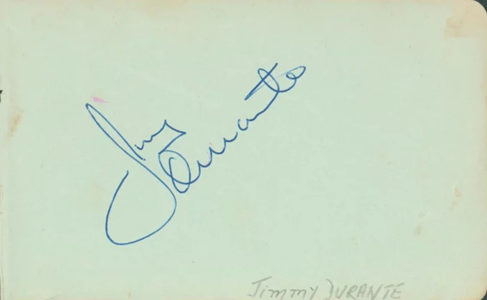 Jimmy Durante autograph