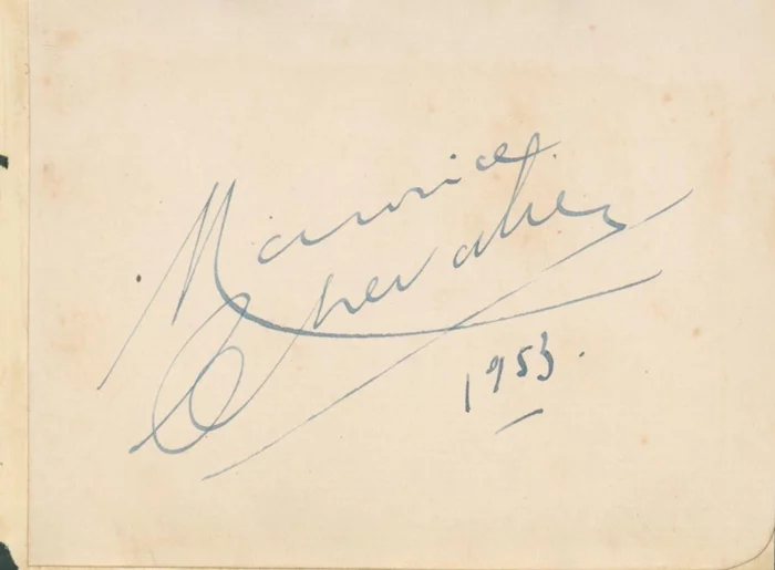 Maurice Chevalier autograph