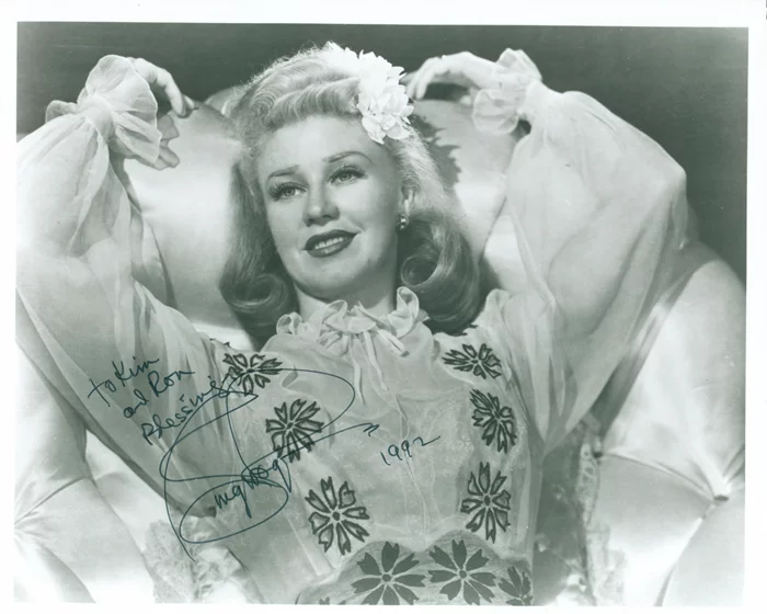 Ginger Rogers autograph