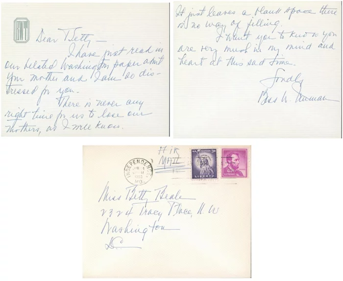 Bess Truman autograph