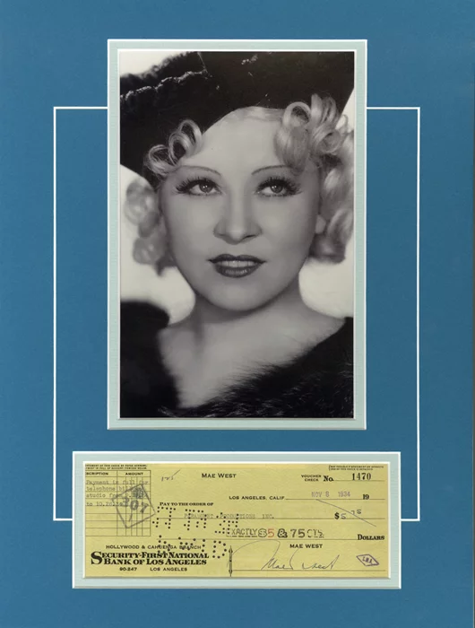 Mae West autograph