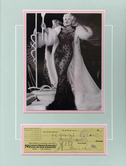 Mae West autograph