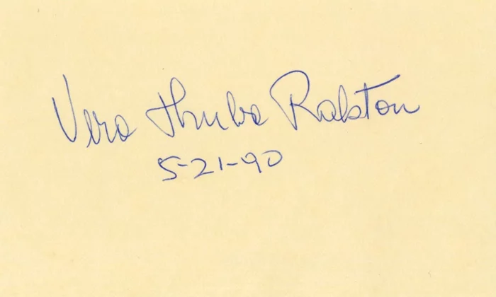 Vera Ralston autograph
