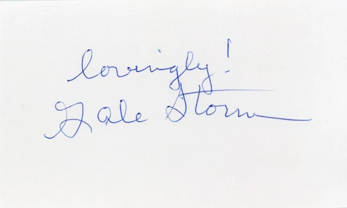 Gale Storm autograph