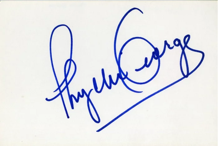 Phyllis George autograph