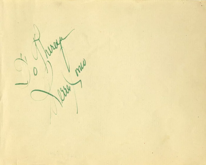 Perry Como autograph
