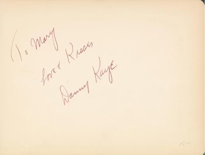 Danny Kaye autograph