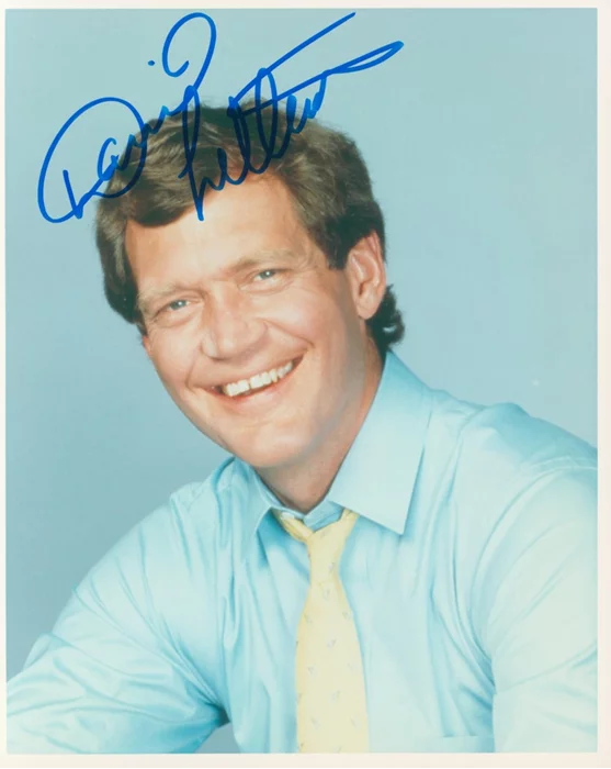 David Letterman autograph