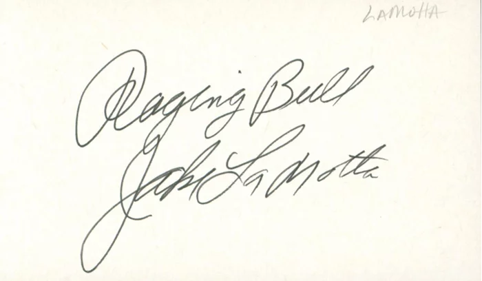 Jake La Motta autograph