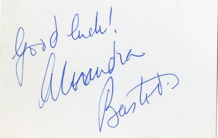 Alexandra Bastedo autograph