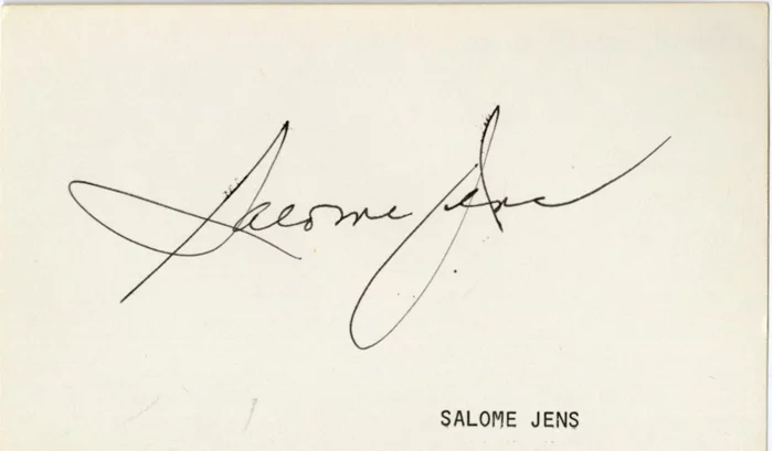Salome Jens autograph