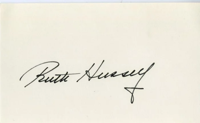 Ruth Hussey autograph