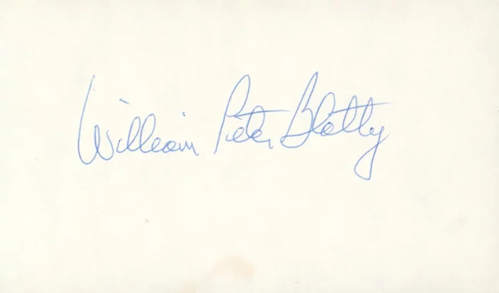William Peter Blatty autograph