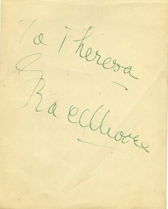 Grace Moore autograph